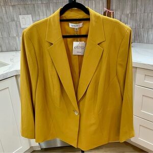 NWT Kasper Women's Plus Size Crepe One Button Jacket - Size 22W